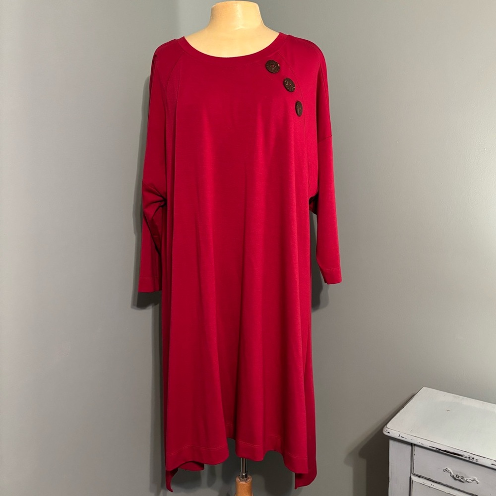 Comfy Button Detail Dress